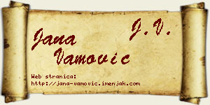 Jana Vamović vizit kartica